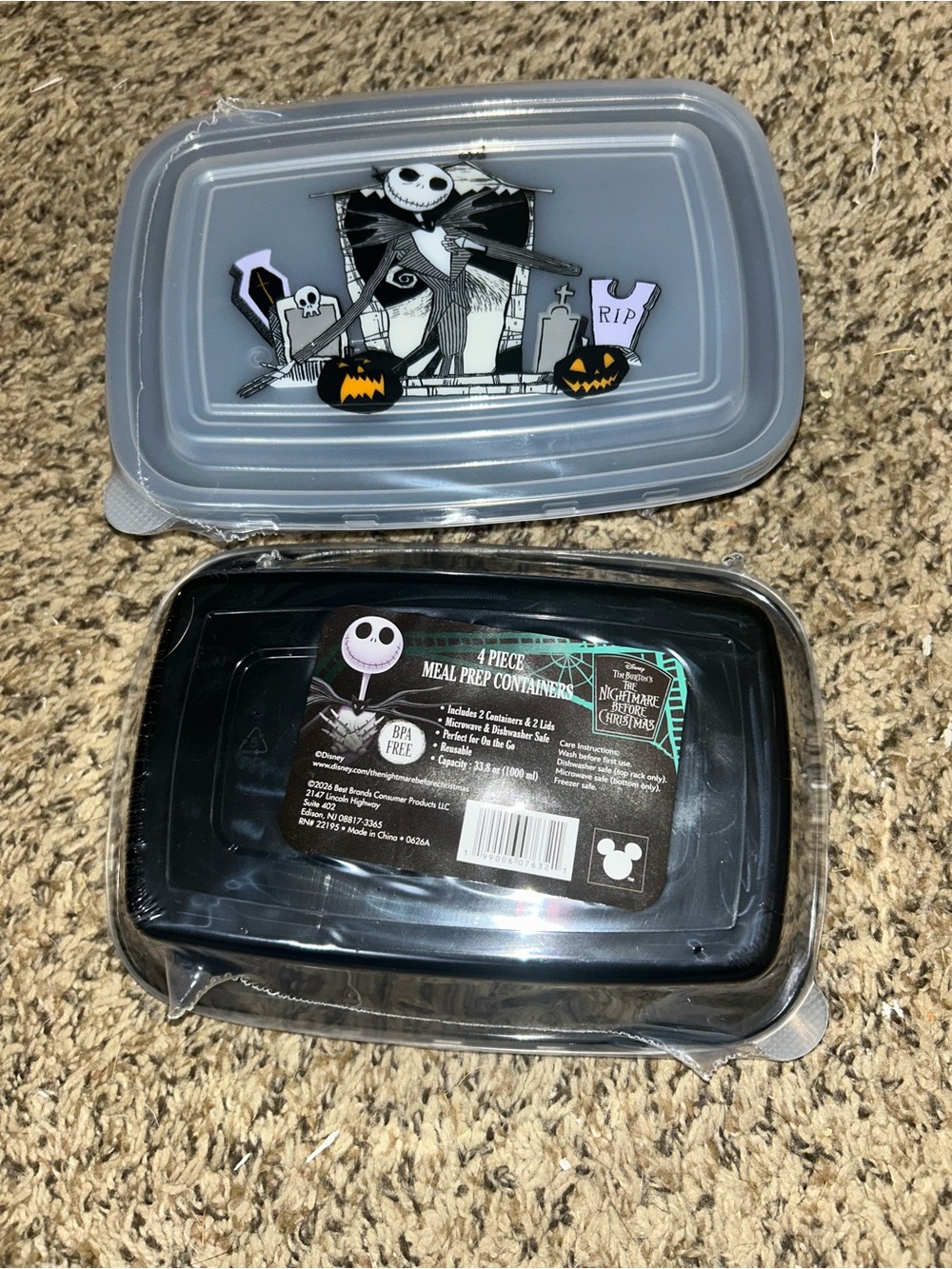 Nightmare Before Christmas Meal Prep Containers